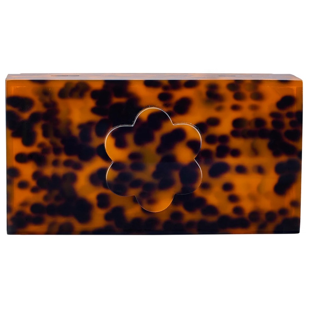 ASHA TORTOISE FLOWER CLUTCH